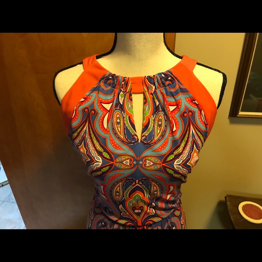 Sleeveless Open Shoulder / Halter Maxi Dress - Picture 2 of 5